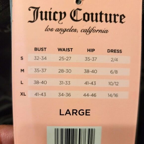 NWT Juicy Couture Black Nightgown Set Size L - Picture 7 of 7